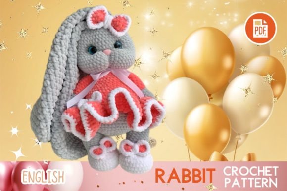 Crochet Rabbit Easter Holiday Birthday