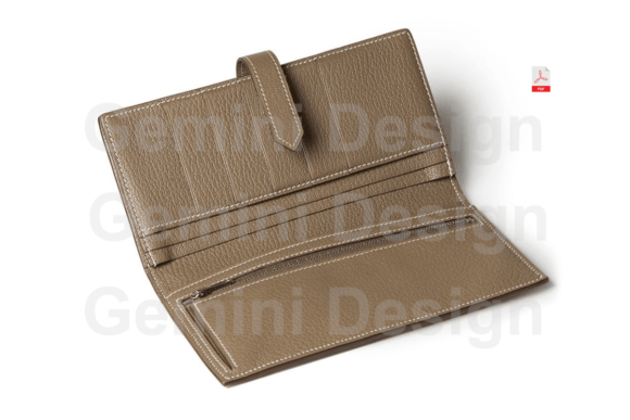 Leather Pattern Bearn Wallet, PDF File