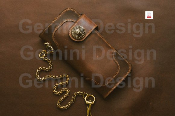 Leather Pattern Biker Wallet, PDF File