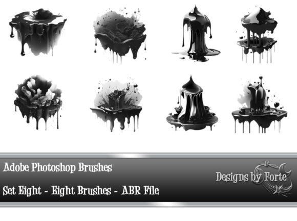 Strategic Application of 8 Abstract Adobe Photoshop Brushes Set 8 for Enhanced Digital Design