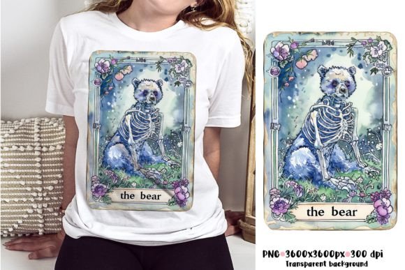 The Bear Tarot Card T-shirt PNG: A Versatile Asset for Creative Projects