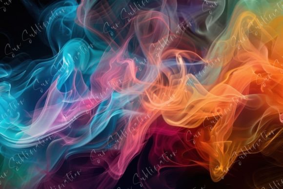 Vibrant Colorful Smoke: Digital Art for Modern Design