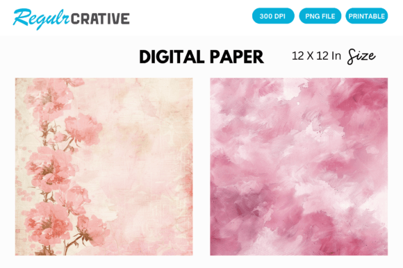 Watercolor Greenery Hippie Backgrounds
